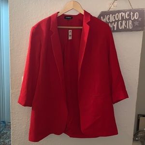Express red boyfriend blazer